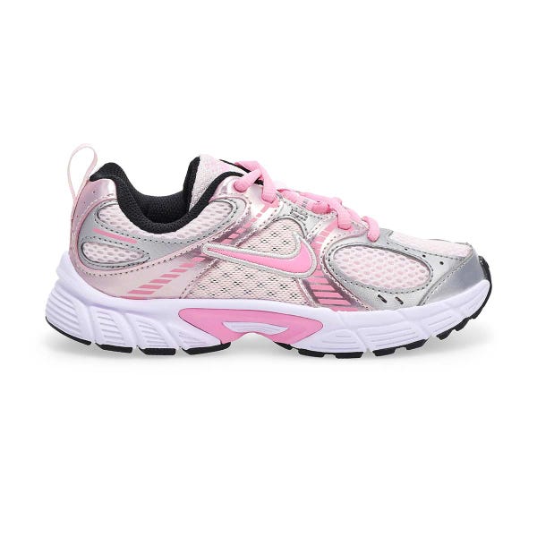 Girls'  V5 RNR Lace BP Performance Sneaker - Pearl Pink/Pink Rise/Metallic Silver