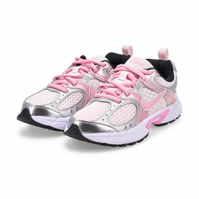 Girls'  V5 RNR Lace BP Performance Sneaker - Pearl Pink/Pink Rise/Metallic Silver
