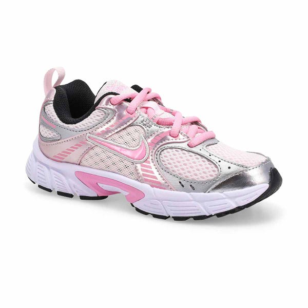 Girls'  V5 RNR Lace BP Performance Sneaker - Pearl Pink/Pink Rise/Metallic Silver