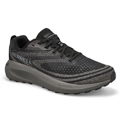 Mns Morphlite Lace Up Wide Performance Sneaker - Black/Asphalt