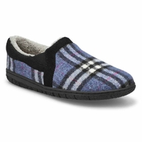 Pantoufle à dos fermé Jackie 2, tartan bleu, fem