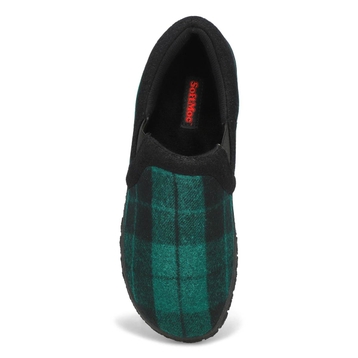 Pantoufle avec mousse mémoire JACOB, tartan vert, 