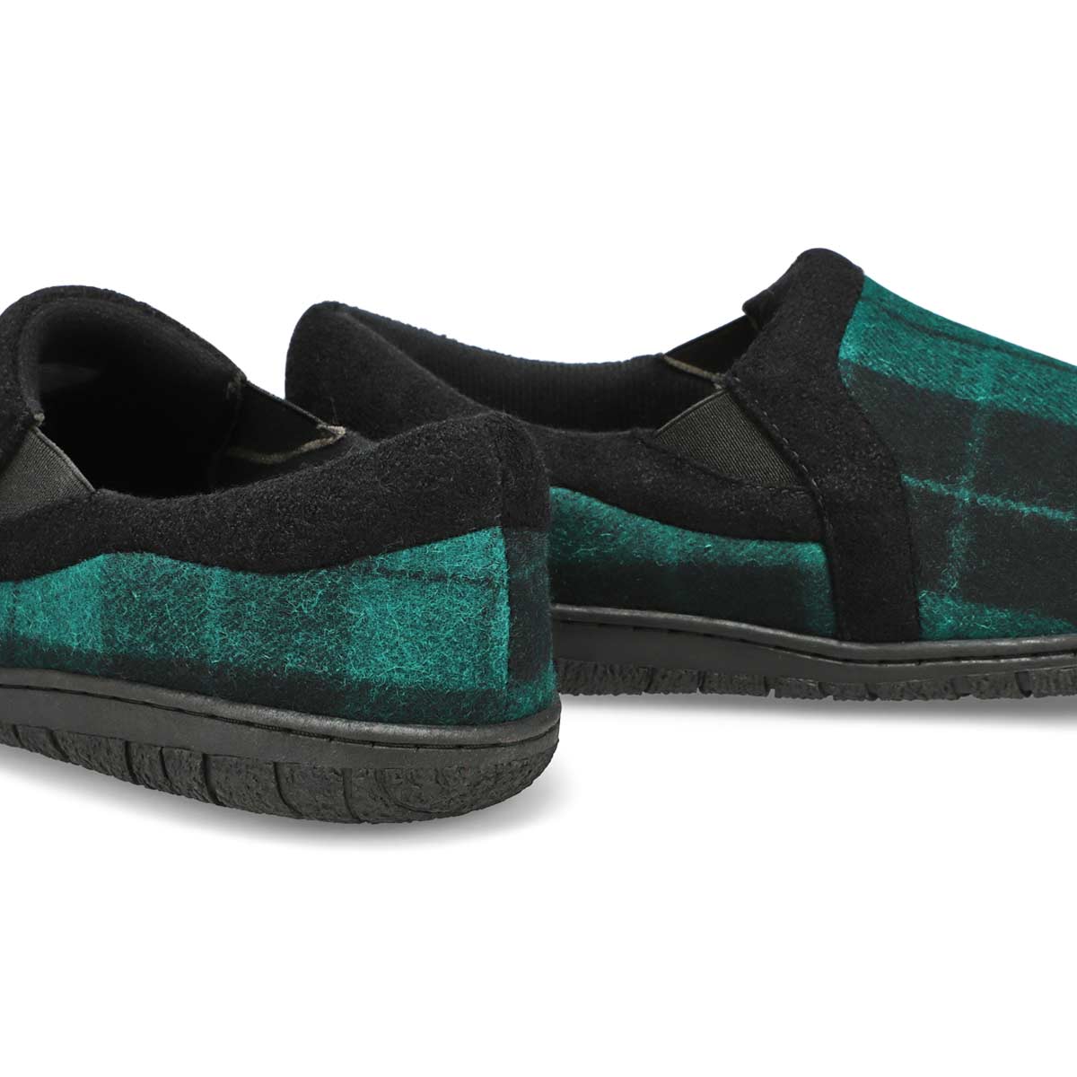 Pantoufle mousse visco. JACOB, tartan vert, hommes