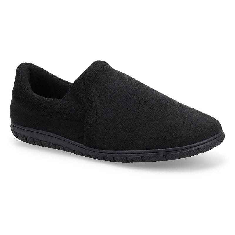 Men's memory foam slipper classic burgundy plai