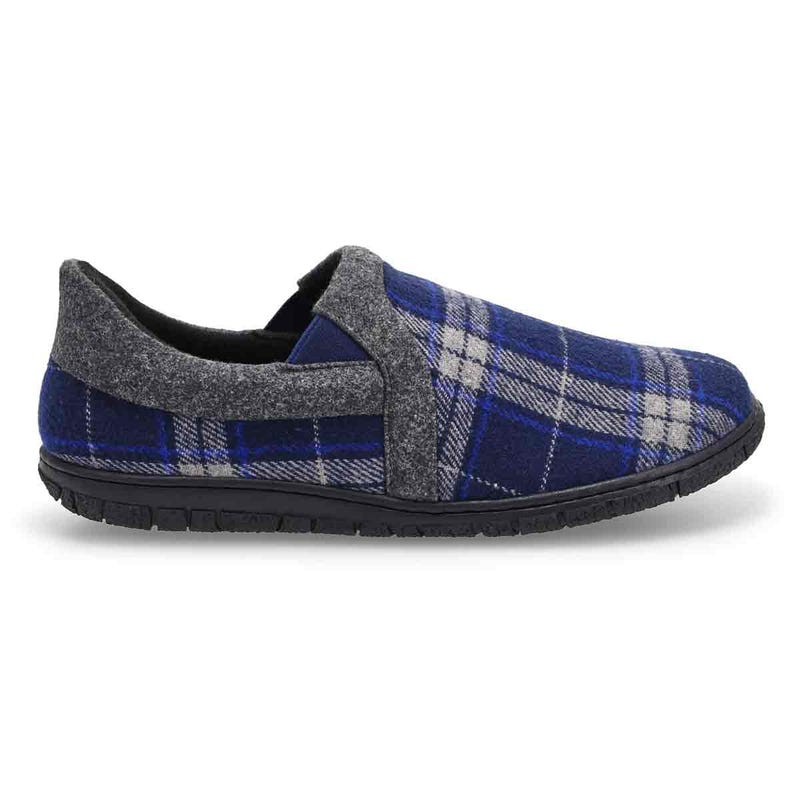 Pantoufle pour hommes en mousse mmoire  carreaux