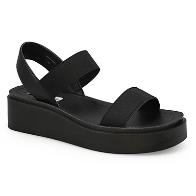 Lds Janice Casual Platform Sandal - Black