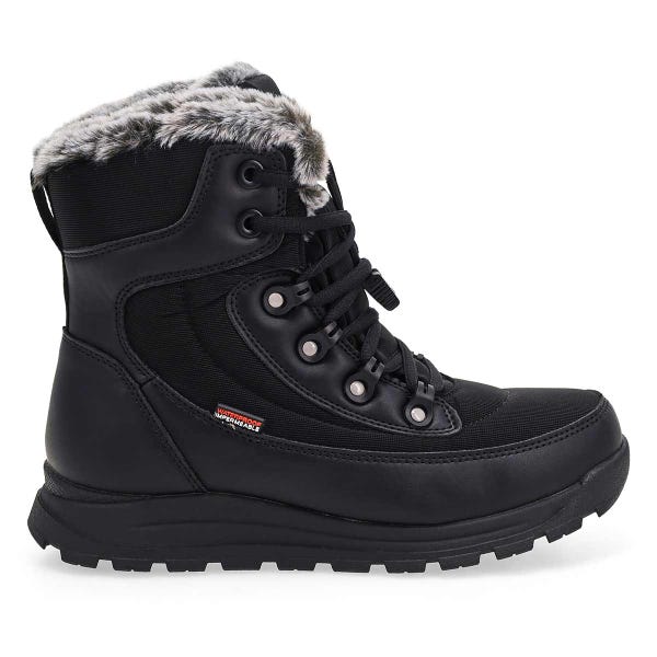 Botte d’hiver imperméable Janis pour femmes - Noir/noir