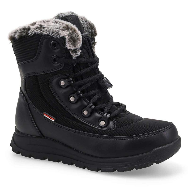 Botte d’hiver imperméable Janis pour femmes - Noir/noir
