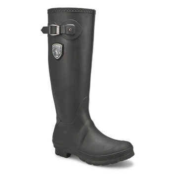 Women's Jennifer Side Buckle Rain Boot - Black