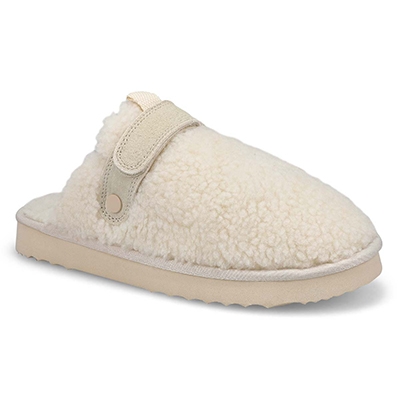 Lds Jessica Open Back Slipper - Natural