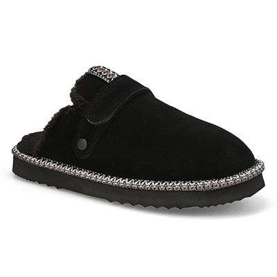 Lds Jessica Open Back Slipper - Black