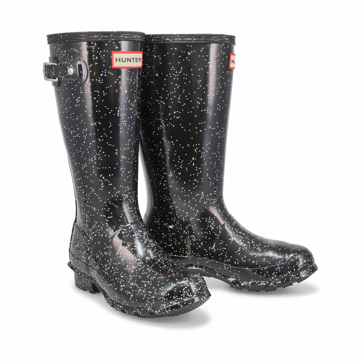 short glitter rain boots