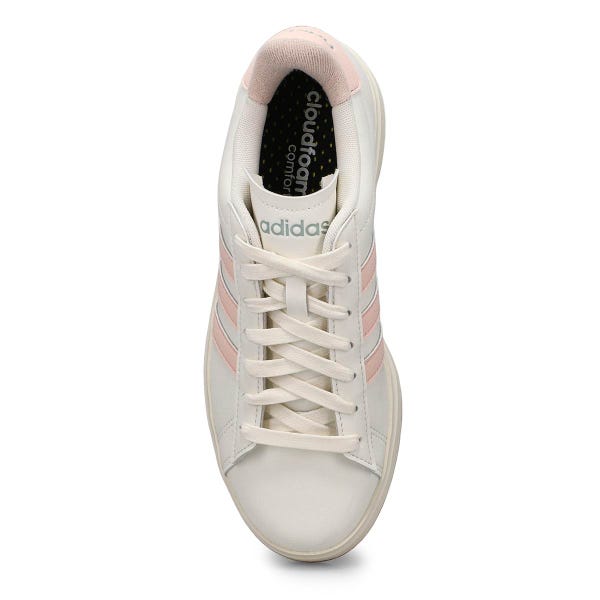 Women's Grand Court 2.0 Sneaker - White/Quartz Green Metallic