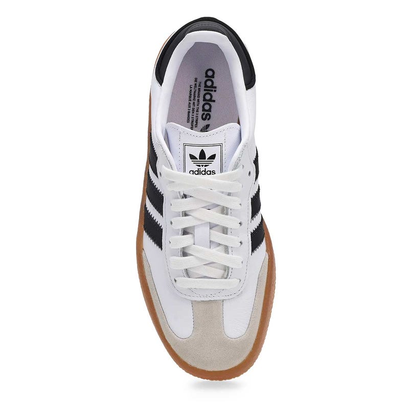 Women's Sambae Lace Up Sneaker -White/Core Black/Gold Metallic