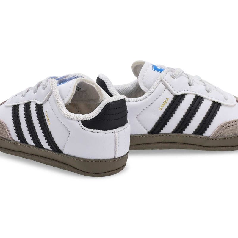Infants'  Samba Crib Sneaker - Black/White/Bluebir
