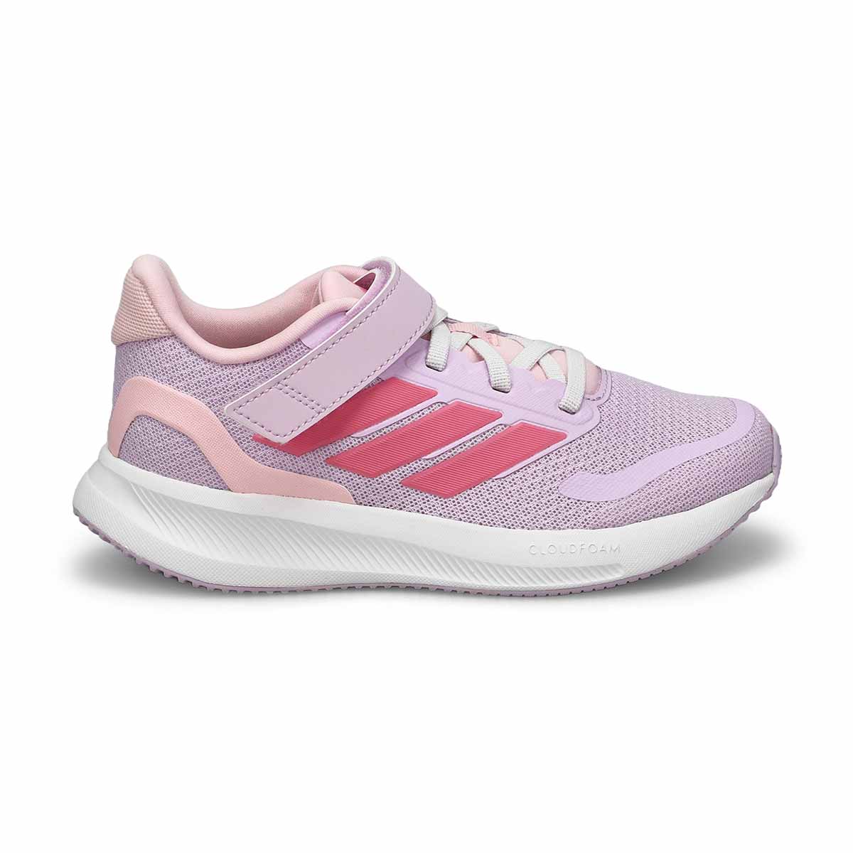 Girls'  Runfalcon 5 EL EL C Sneaker - Ice Lavender/White/Pink