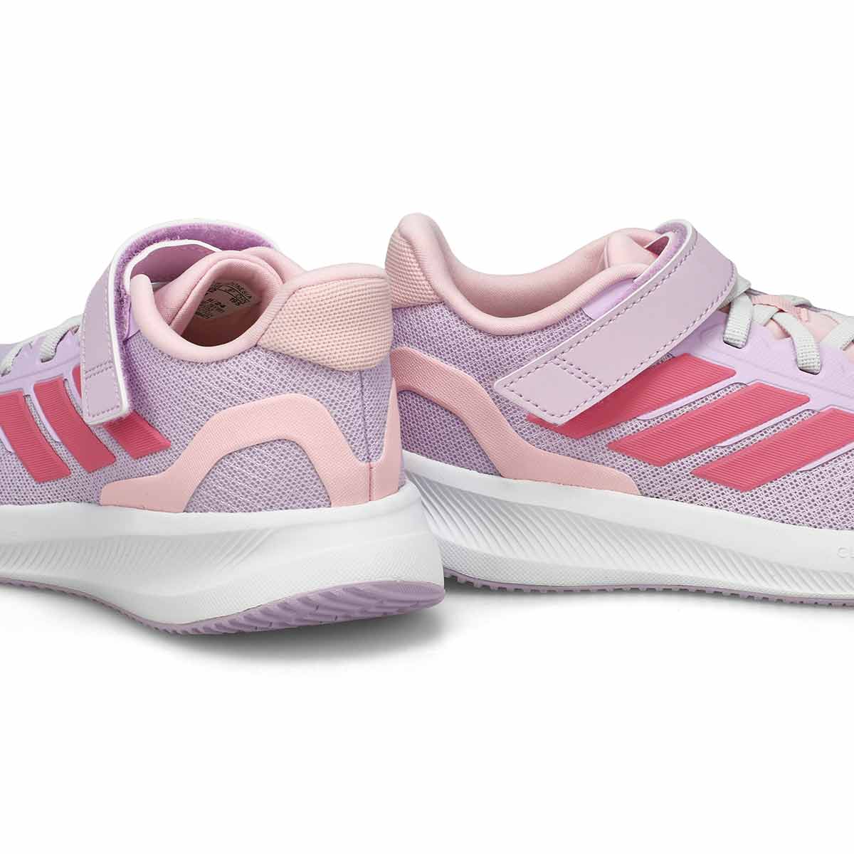 Girls'  Runfalcon 5 EL EL C Sneaker - Ice Lavender/White/Pink