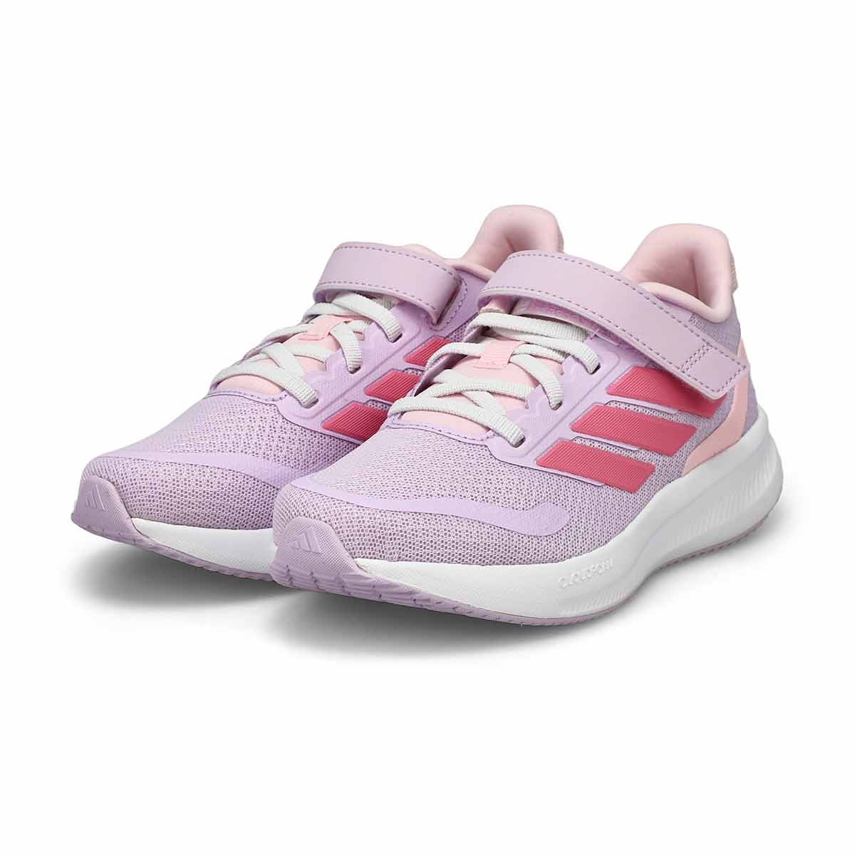 Girls'  Runfalcon 5 EL EL C Sneaker - Ice Lavender/White/Pink