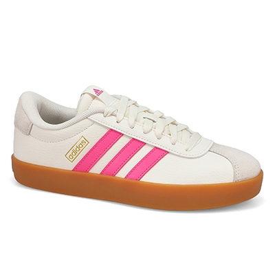 Lds VL Court 3.0 Sneaker - White/Magenta/Gold Metallic
