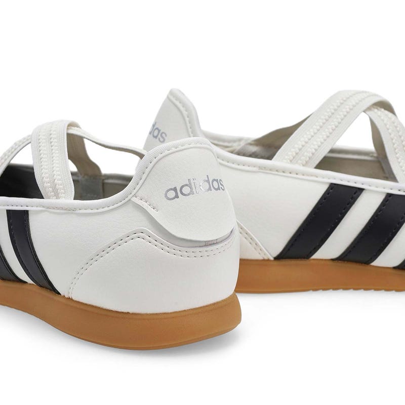 Girls'  Barreda Mary Jane J Low Profile Sneaker - Core White/Core Black/Silver