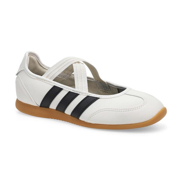 Girls'  Barreda Mary Jane J Low Profile Sneaker - Core White/Core Black/Silver