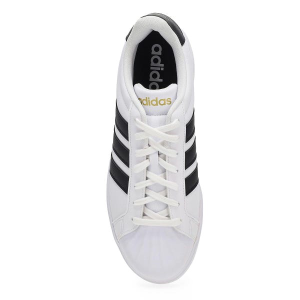 Men's Street Talk Lace Up Sneaker - White/Black/Gold Metallic