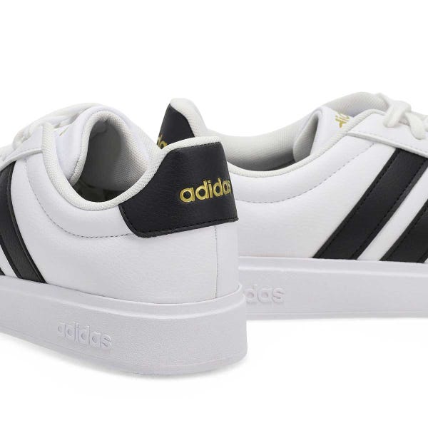 Men's Street Talk Lace Up Sneaker - White/Black/Gold Metallic