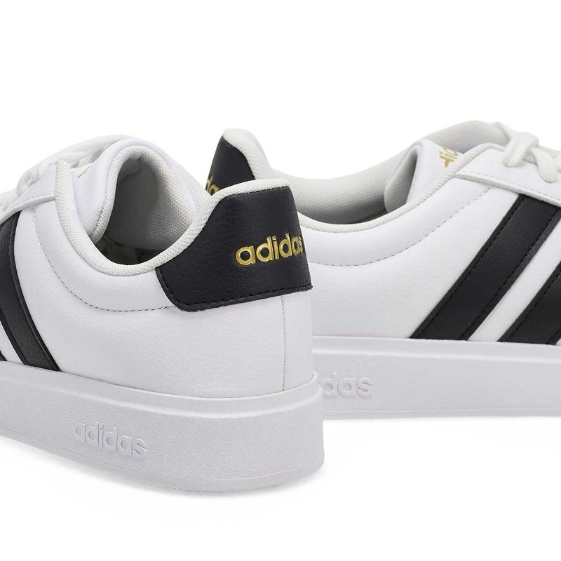 Men's Street Talk Lace Up Sneaker - White/Black/Gold Metallic