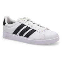 Men's Street Talk Lace Up Sneaker - White/Black/Gold Metallic