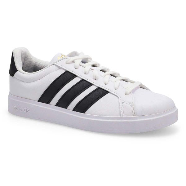 Men's Street Talk Lace Up Sneaker - White/Black/Gold Metallic