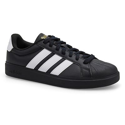 Mns Street Talk Lace Up Sneaker - Black/White/Gold Metallic