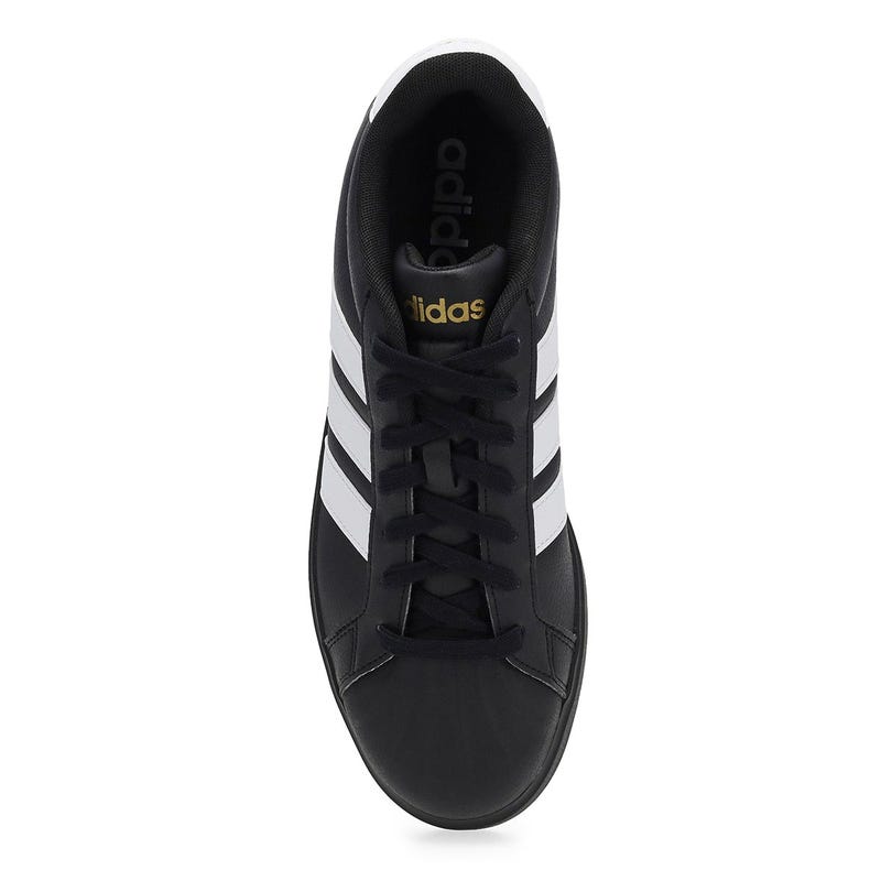 Men's Street Talk Lace Up Sneaker - Black/White/Gold Metallic