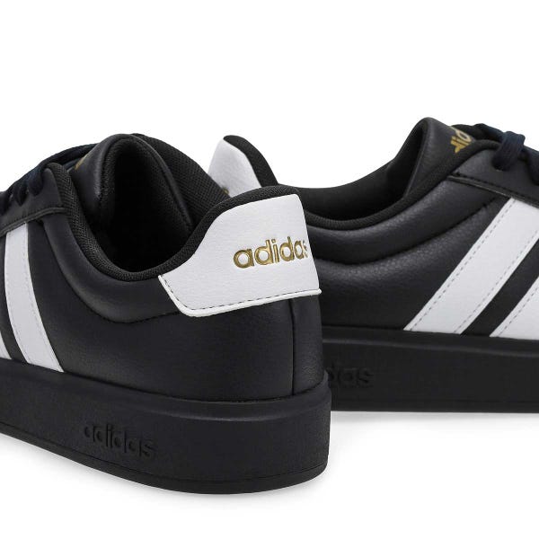 Men's Street Talk Lace Up Sneaker - Black/White/Gold Metallic