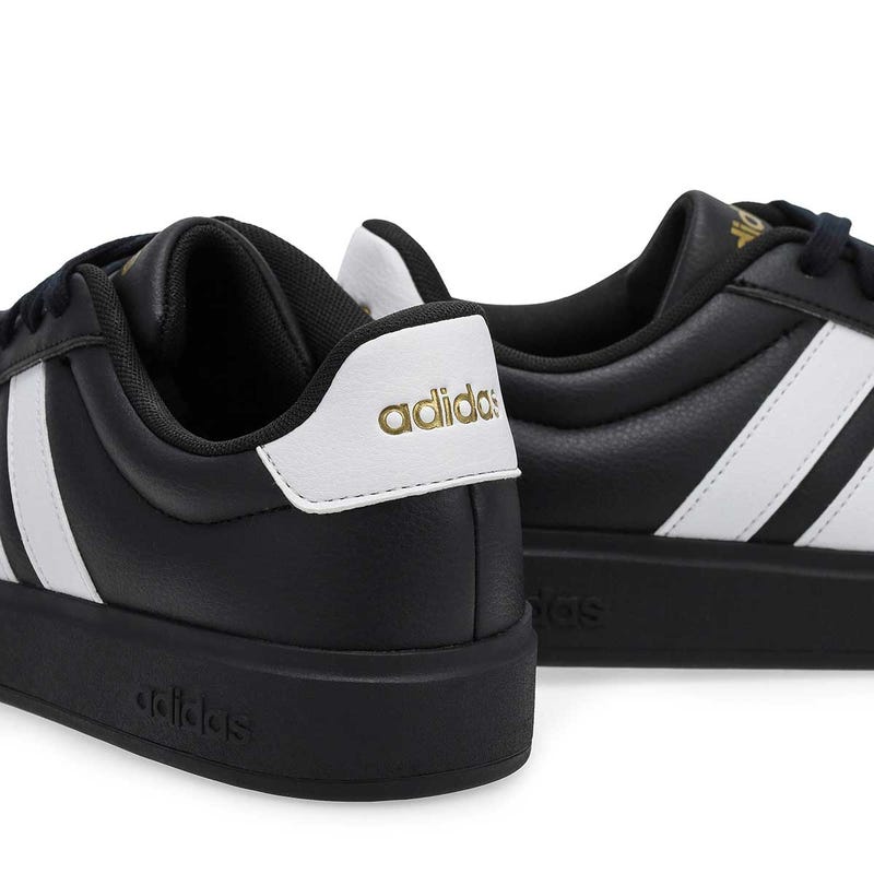 Men's Street Talk Lace Up Sneaker - Black/White/Gold Metallic