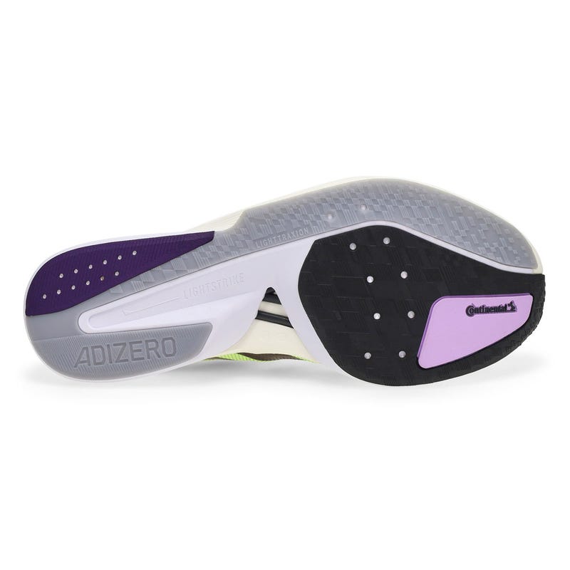 Baskets de performance ADIZERO BOSTON 13, jaune solaire/prune aurore/prune poudrée, hommes