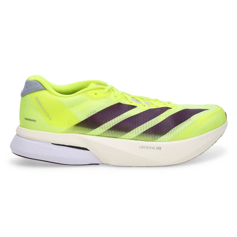Baskets de performance ADIZERO BOSTON 13, jaune solaire/prune aurore/prune poudrée, hommes