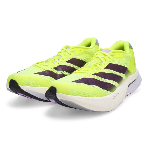 Baskets de performance ADIZERO BOSTON 13, jaune solaire/prune aurore/prune poudrée, hommes