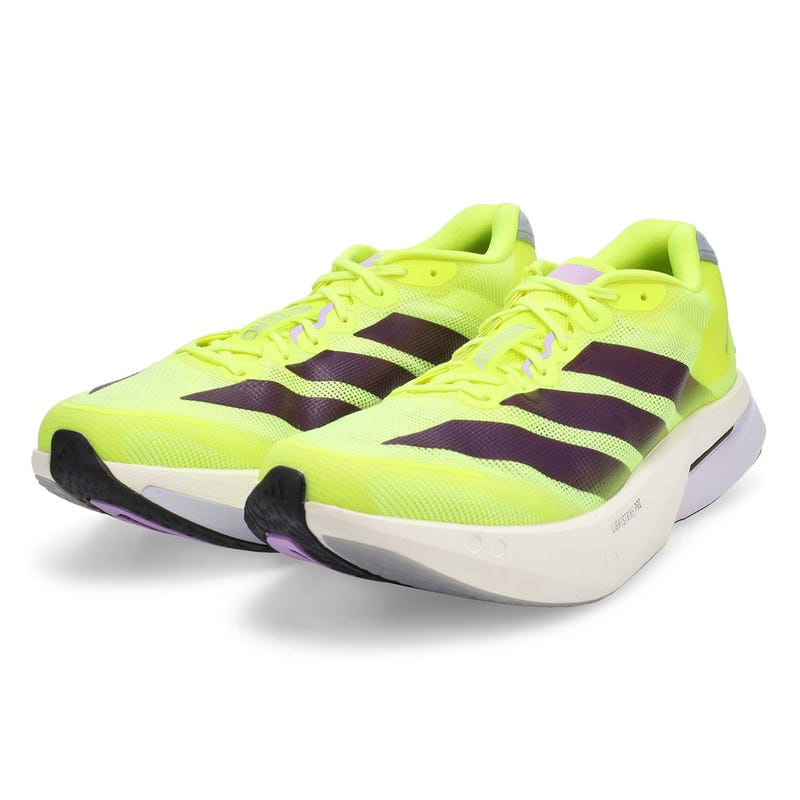 Baskets de performance ADIZERO BOSTON 13, jaune solaire/prune aurore/prune poudrée, hommes
