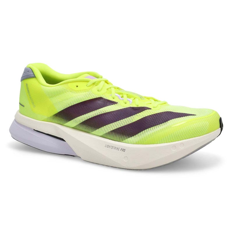 Baskets de performance ADIZERO BOSTON 13, jaune solaire/prune aurore/prune poudrée, hommes