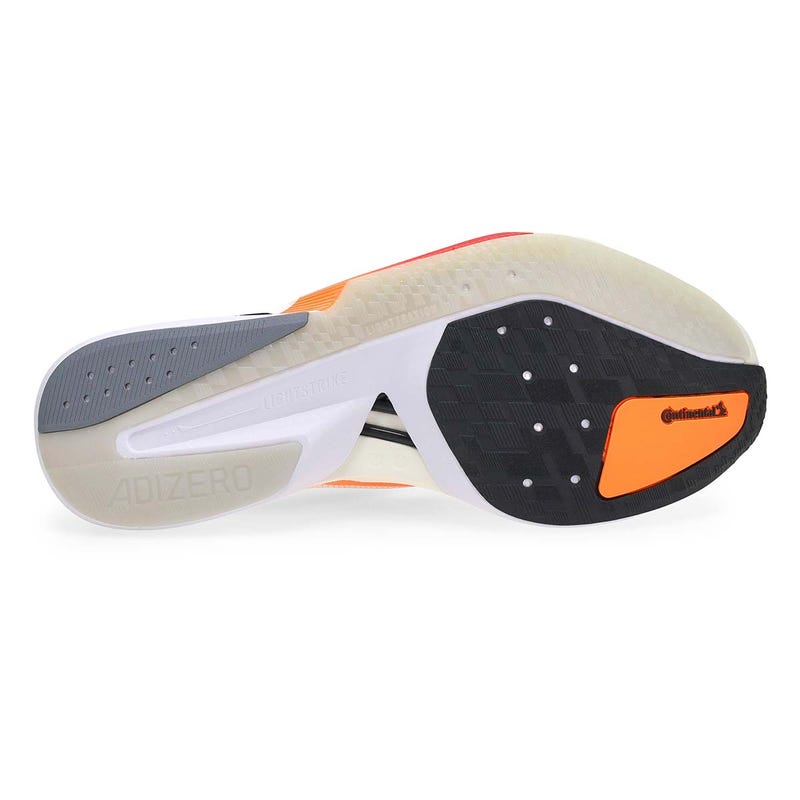 Baskets de performance ADIZERO BOSTON 13, blanc cassé/orange/gris, hommes