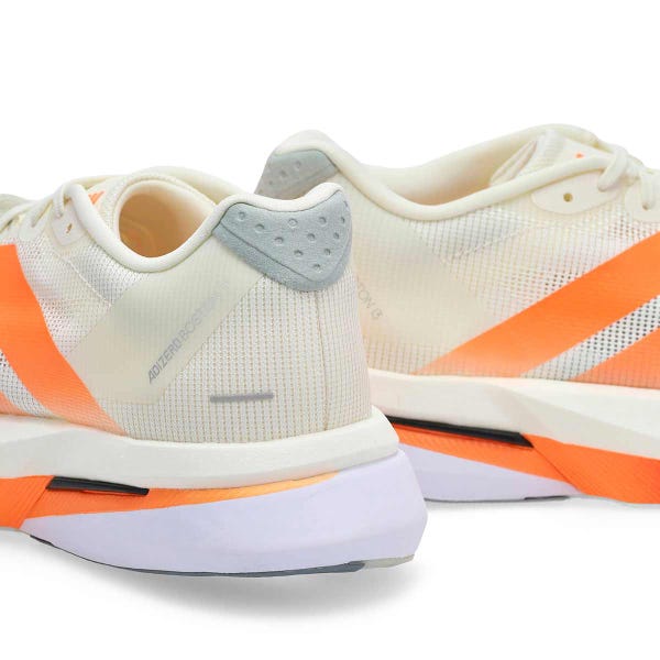 Baskets de performance ADIZERO BOSTON 13, blanc cassé/orange/gris, hommes