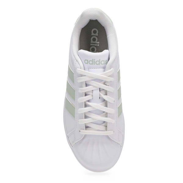 Women's Street Talk Lace Up Sneaker - White/Linen Green