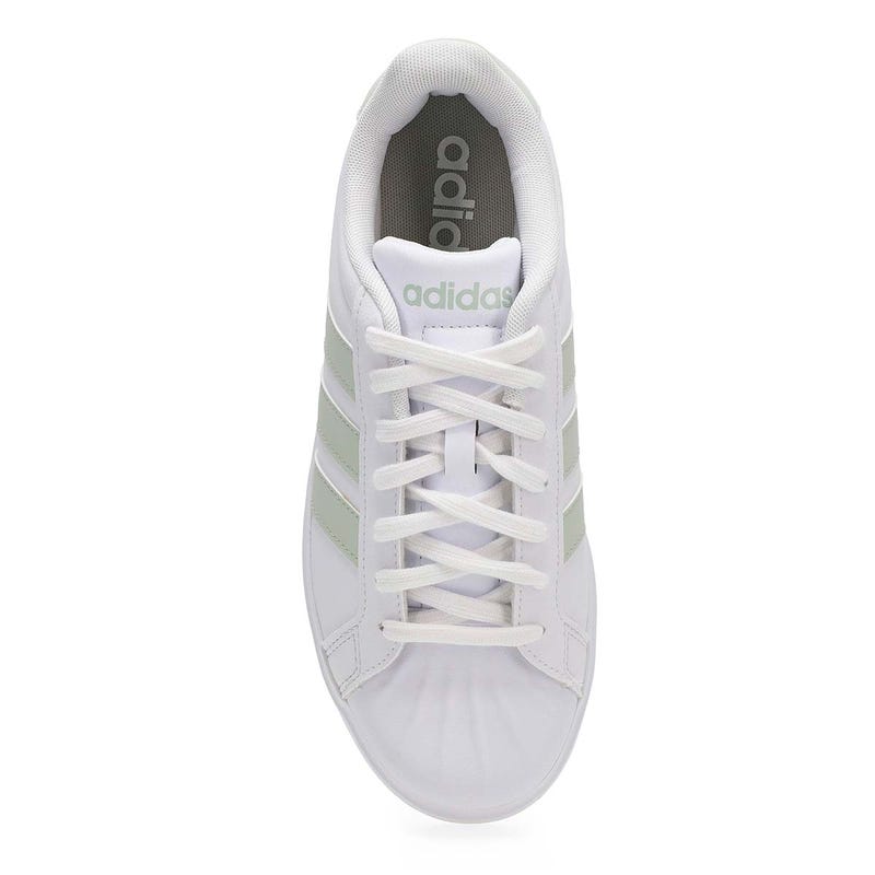 Women's Street Talk Lace Up Sneaker - White/Linen Green