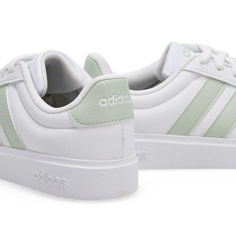 Women's Street Talk Lace Up Sneaker - White/Linen Green
