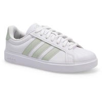 Women's Street Talk Lace Up Sneaker - White/Linen Green