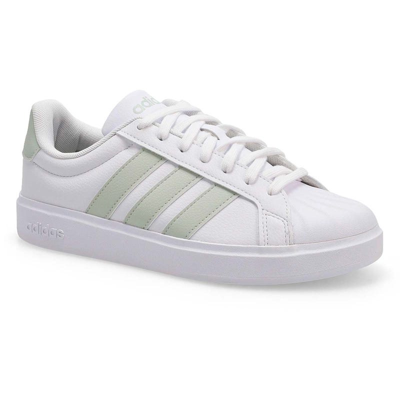 Women's Street Talk Lace Up Sneaker - White/Linen Green