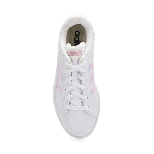 Baskets GRAND COURT 3.0 J, blanc/iridescent/presque rose, enfants