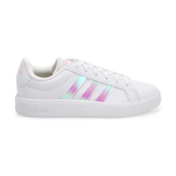 Baskets GRAND COURT 3.0 J, blanc/iridescent/presque rose, enfants