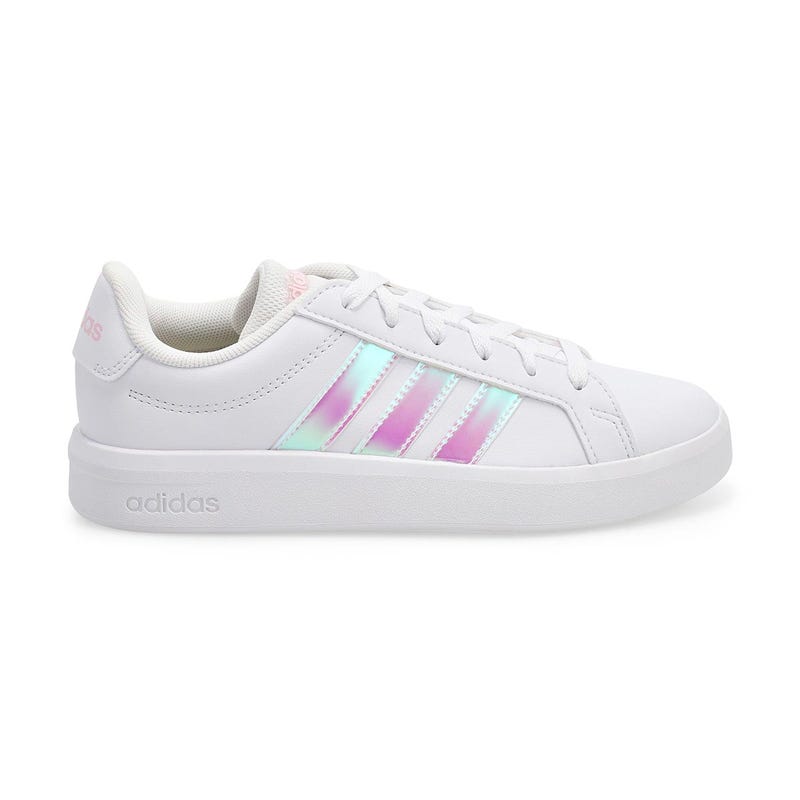 Baskets GRAND COURT 3.0 J, blanc/iridescent/presque rose, enfants