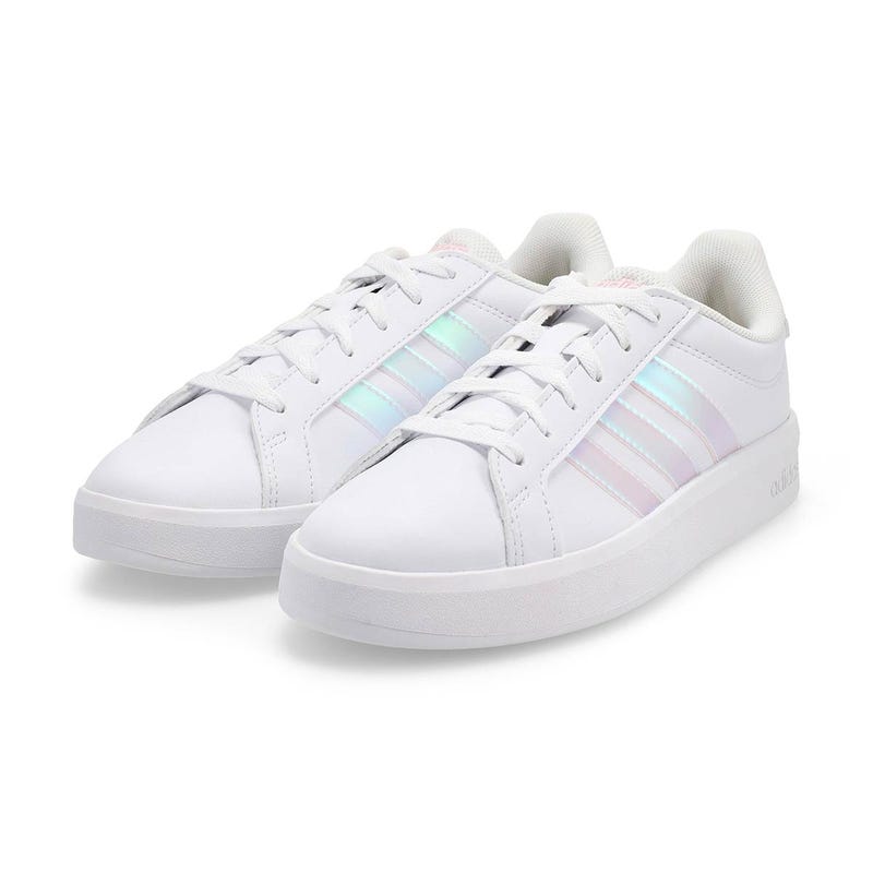 Baskets GRAND COURT 3.0 J, blanc/iridescent/presque rose, enfants